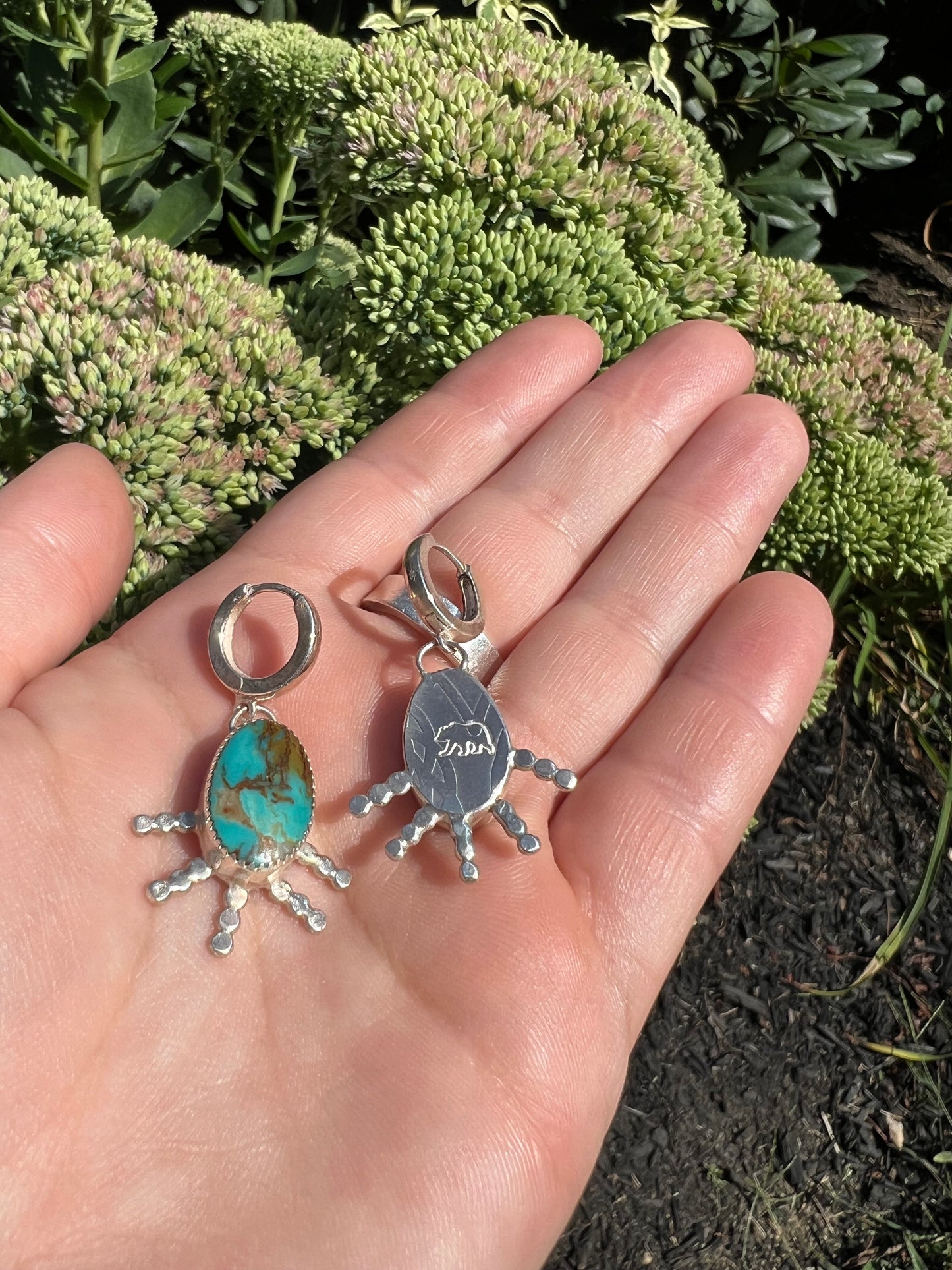 Sunburst Huggie Earrings