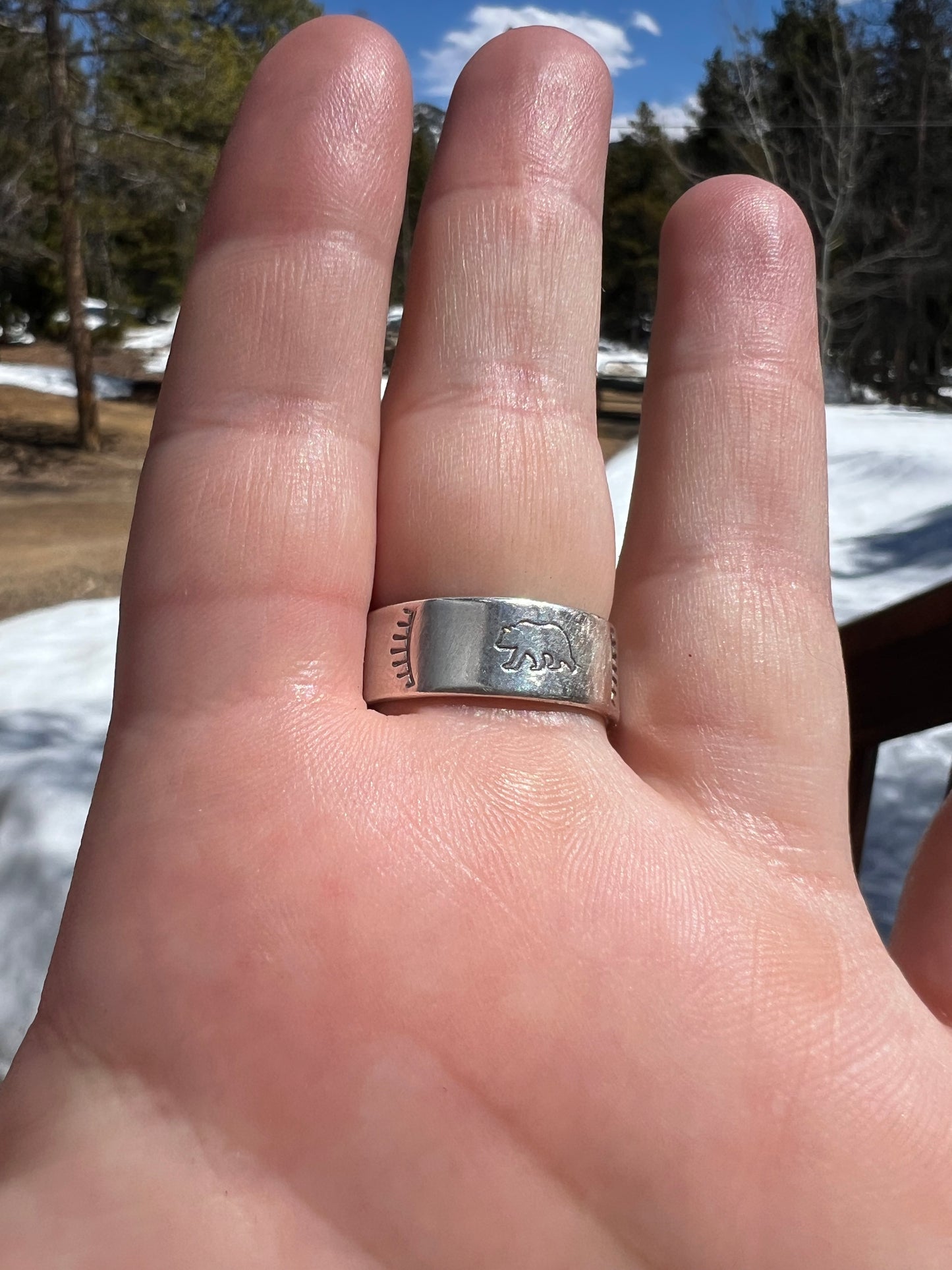 Polish Flint Ring - Size 8