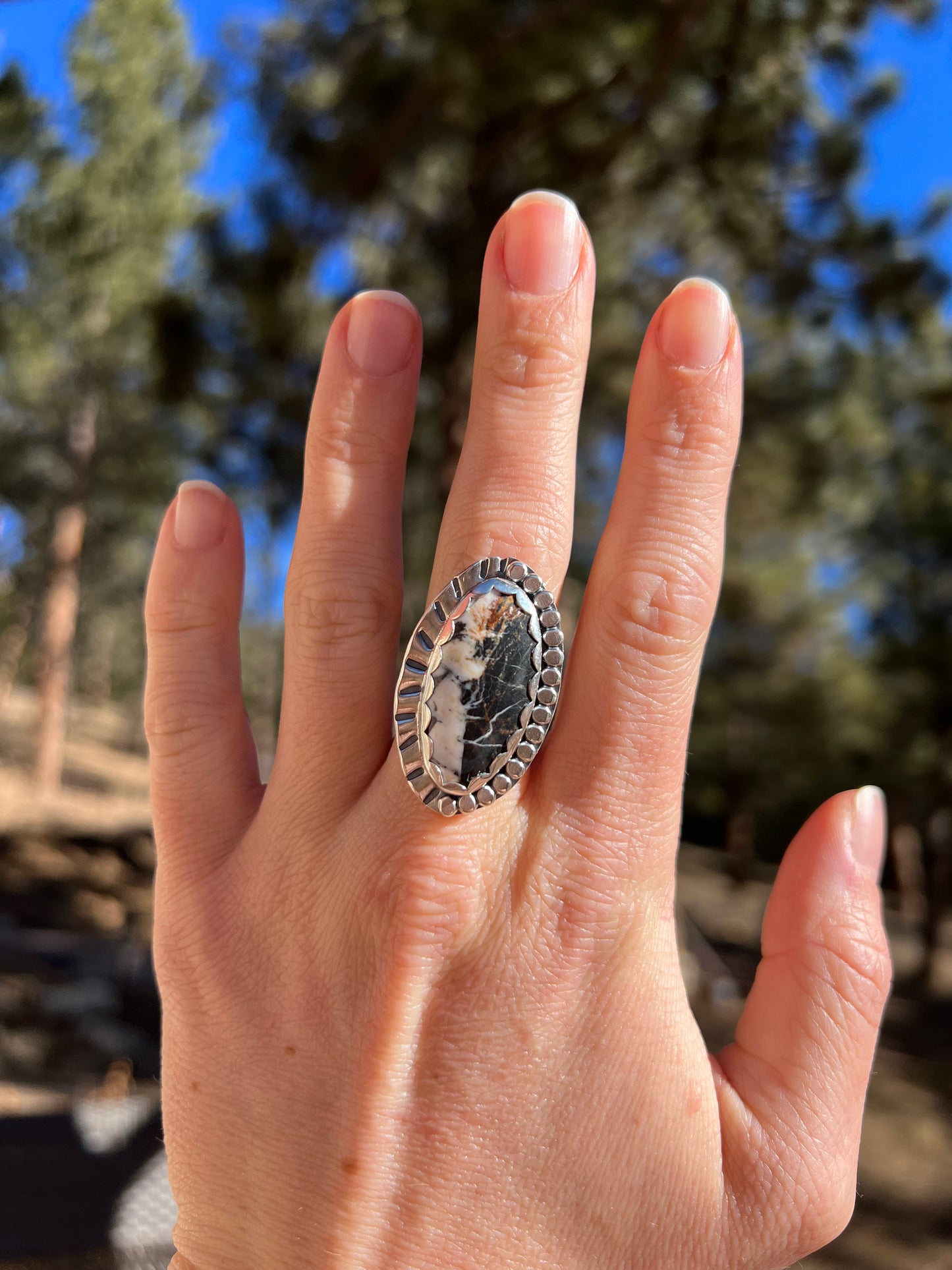 White Buffalo Ring - Size 7.25