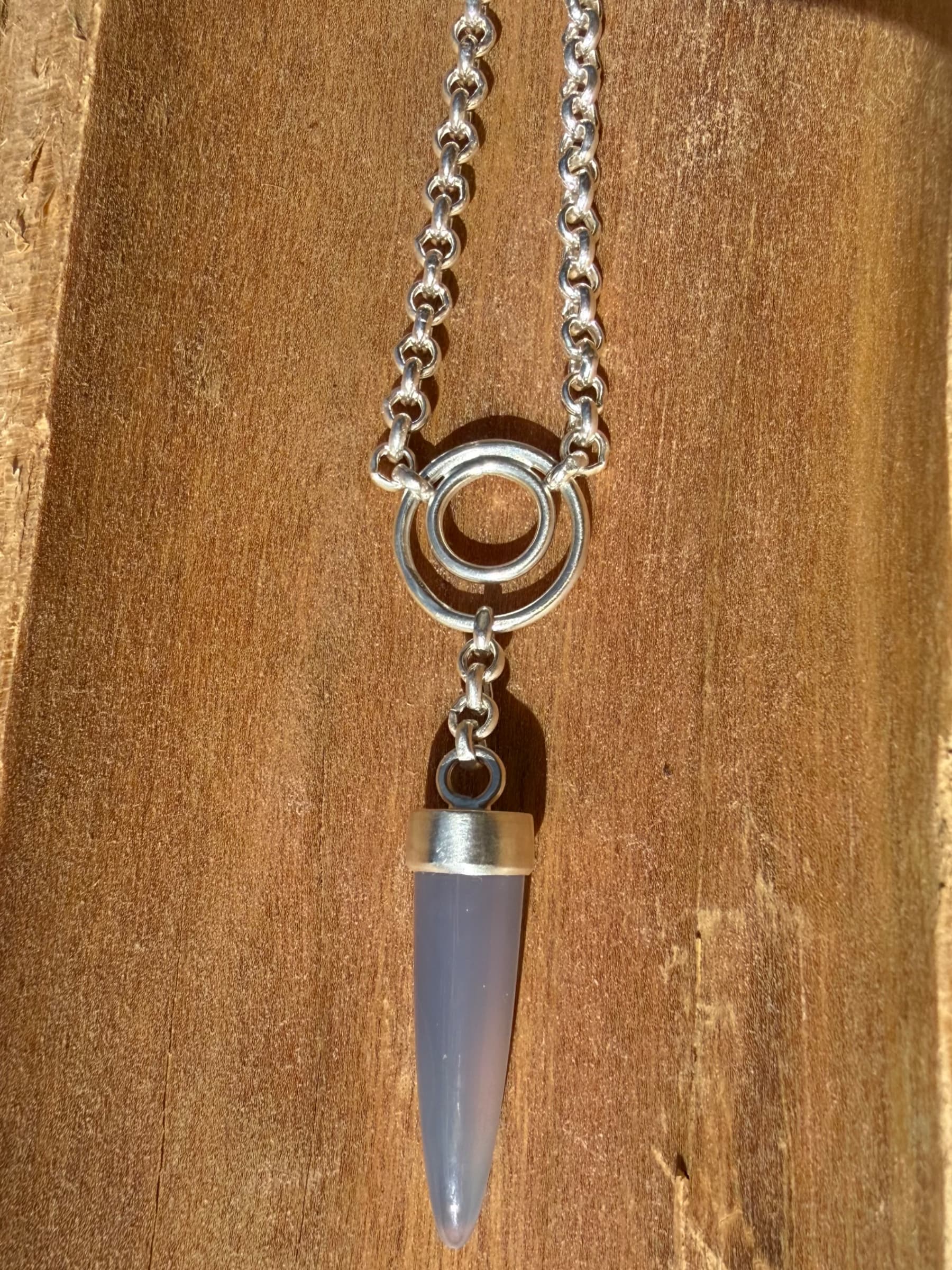 Chalcedony Drop Necklace