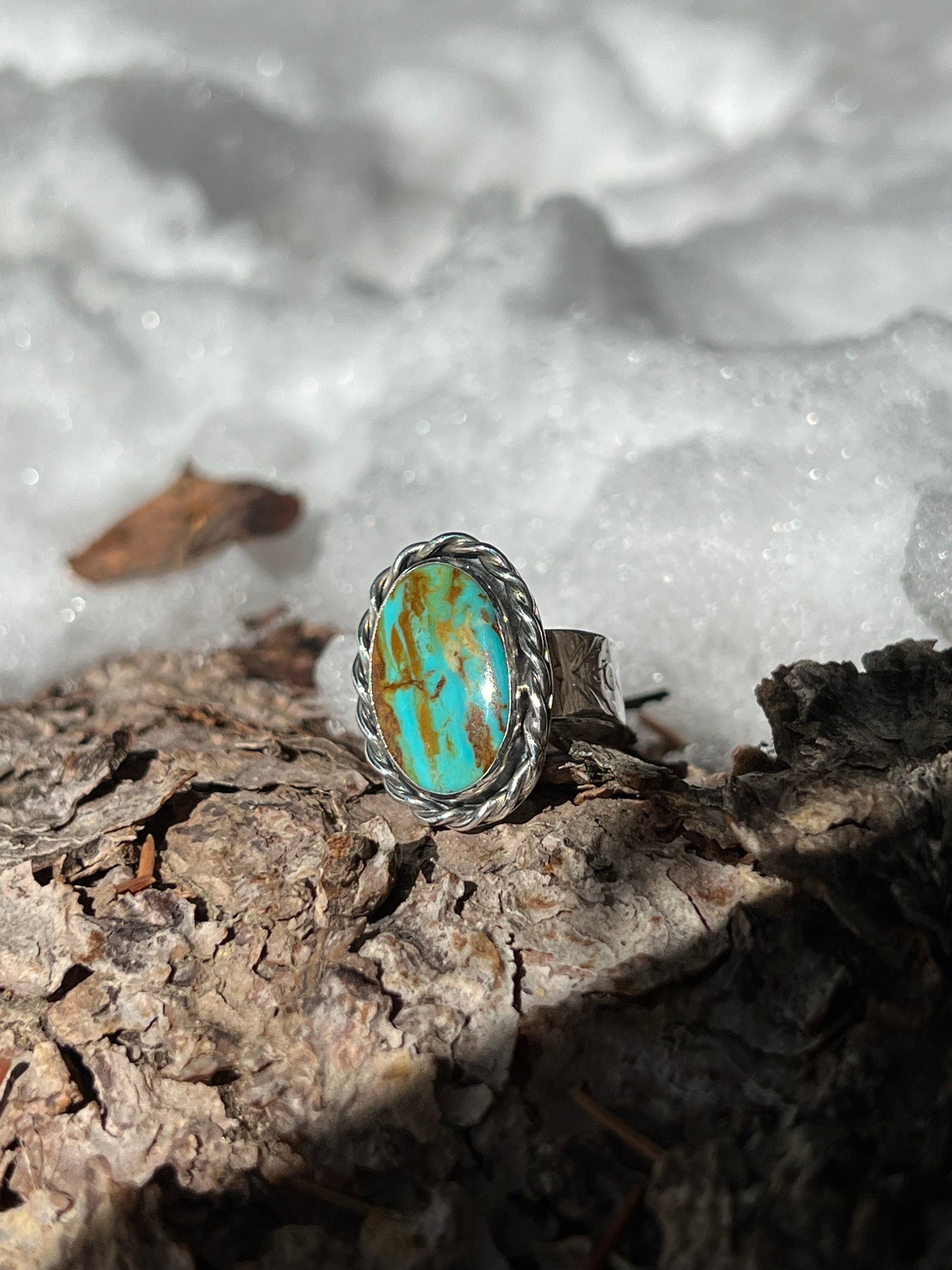 Rising Phoenix Turquoise Ring - Size 7.5