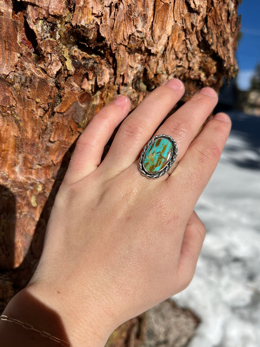 Rising Phoenix Turquoise Ring - Size 7.5