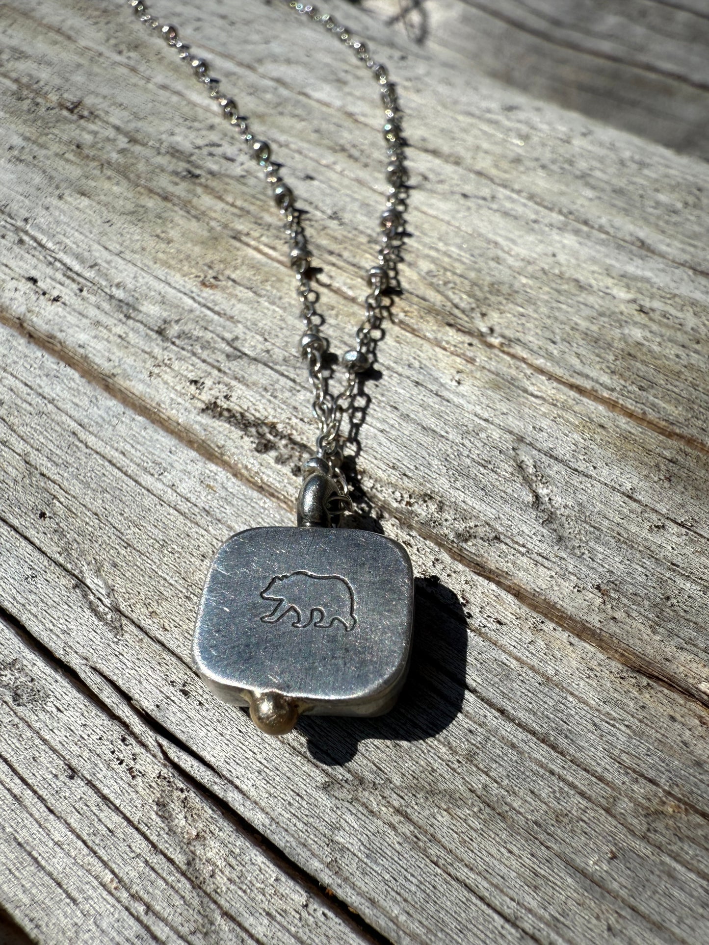 Snowville Variscite & 14k Dot Necklace