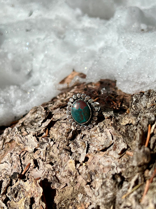 Sonoran Sunrise Chrysocolla Ring - Size 7.75