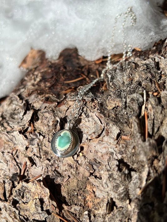 Desert Bloom Variscite Dot Necklace