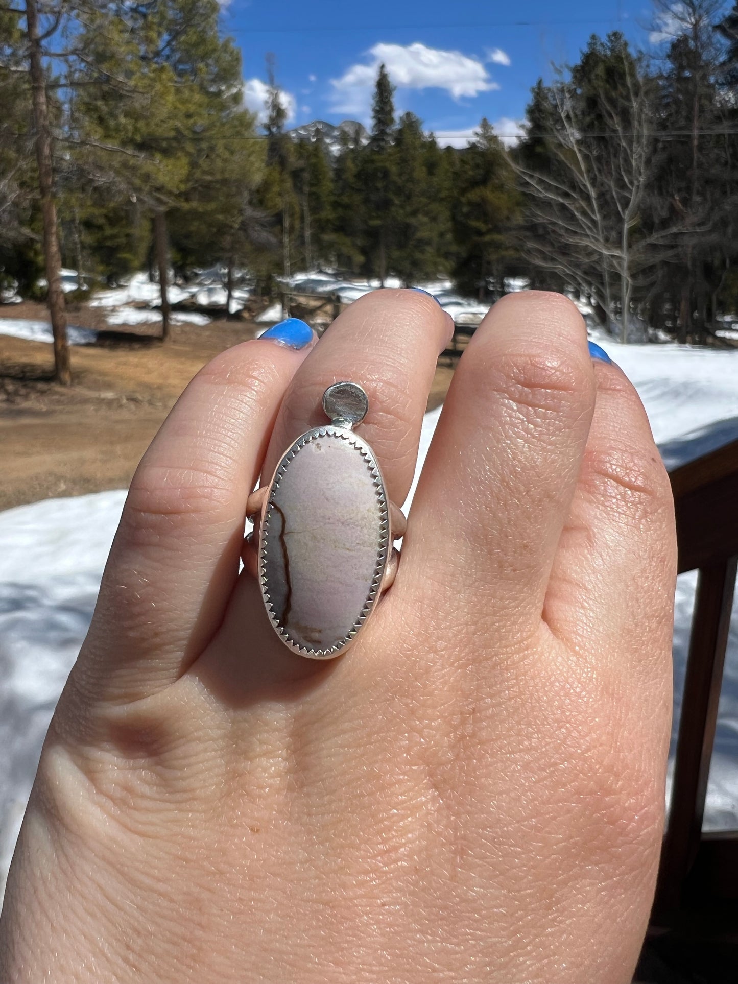 Oregon Sunset Jasper Ring - Size 6.75