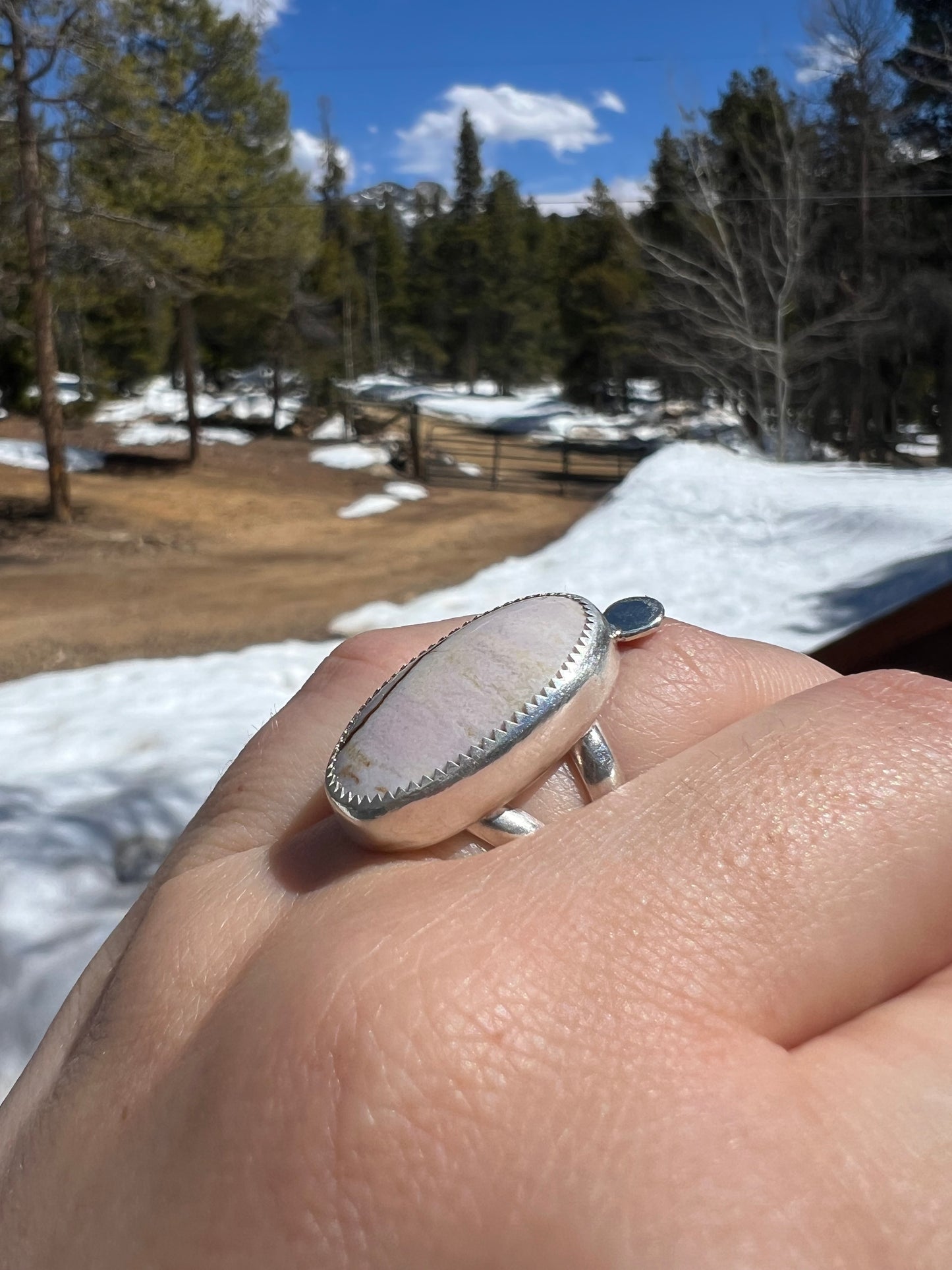 Oregon Sunset Jasper Ring - Size 6.75