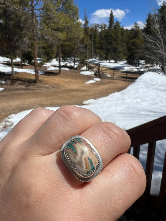 Idaho Seam Agate Ring - Size 8