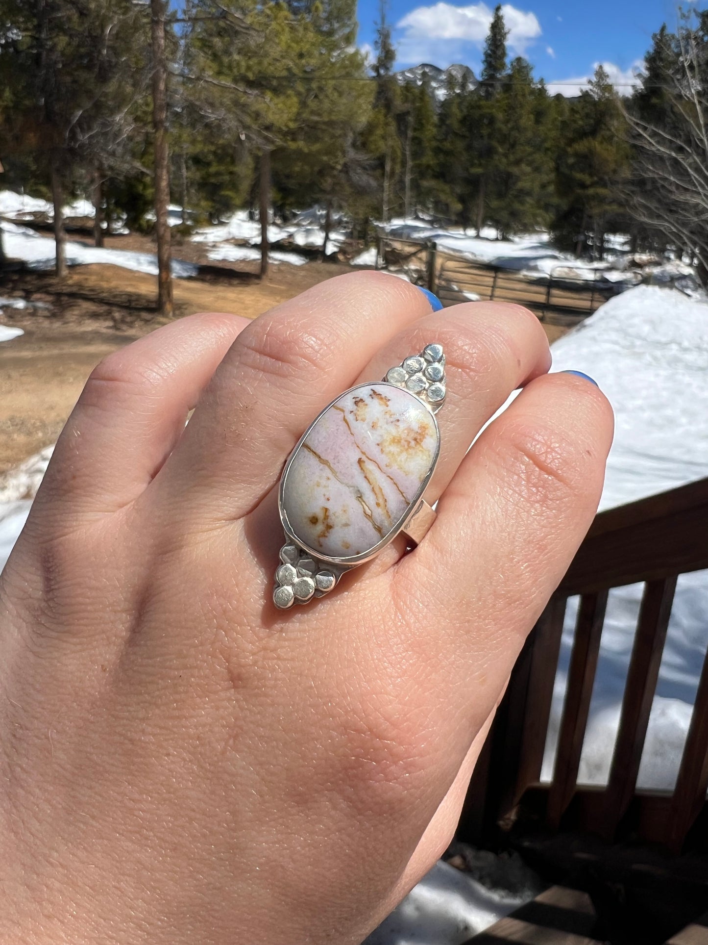 Oregon Sunset Jasper Ring - Size 8.75