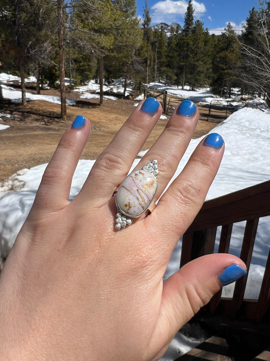 Oregon Sunset Jasper Ring - Size 8.75