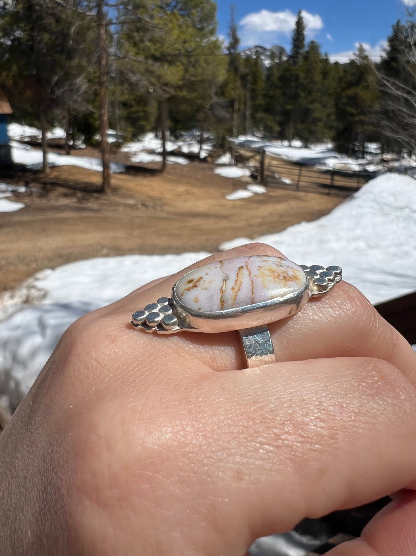 Oregon Sunset Jasper Ring - Size 8.75