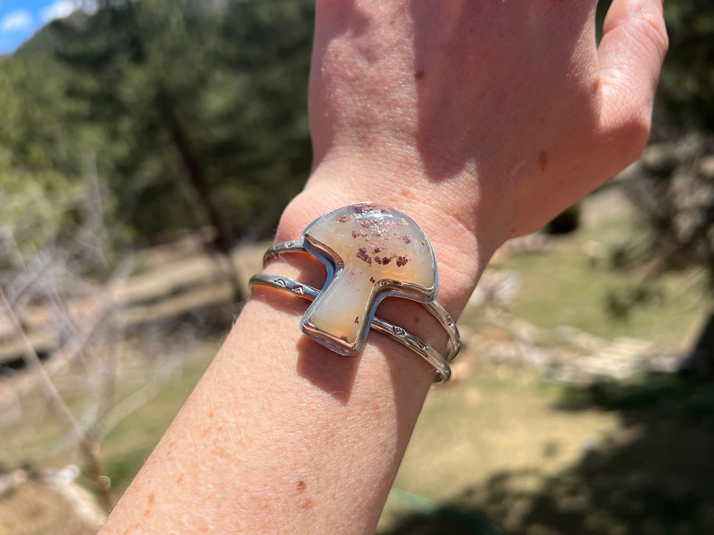 Agate Mushroom Cuff