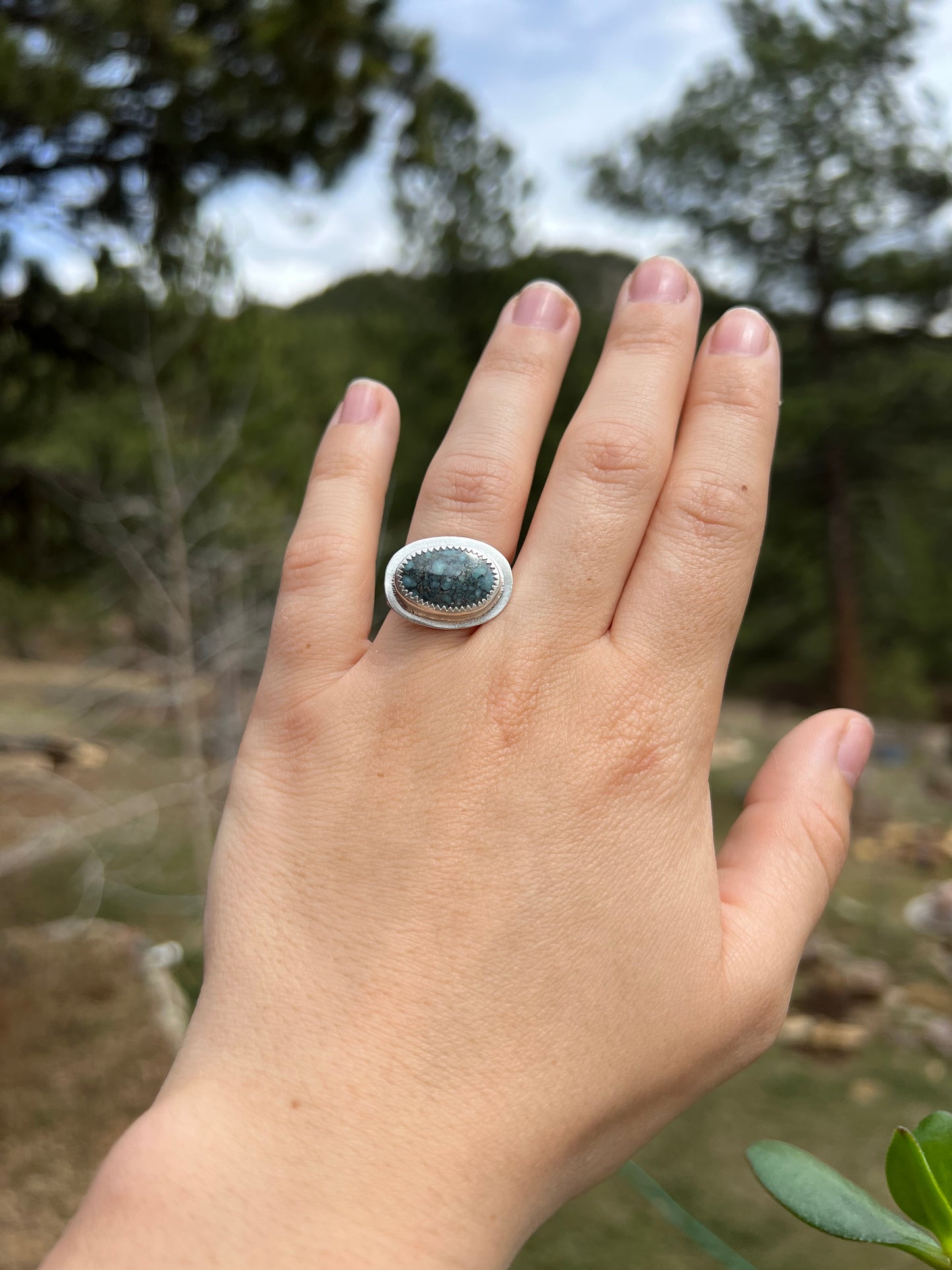 Desert Bloom Variscite Ring - Size 7