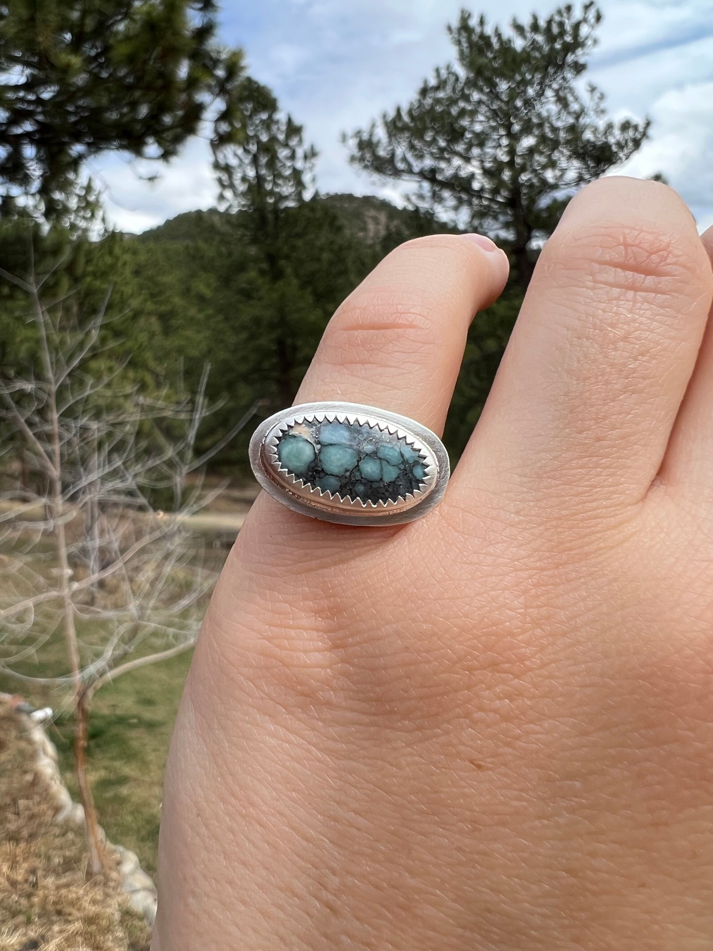 Desert Bloom Variscite Ring - Size 5.5