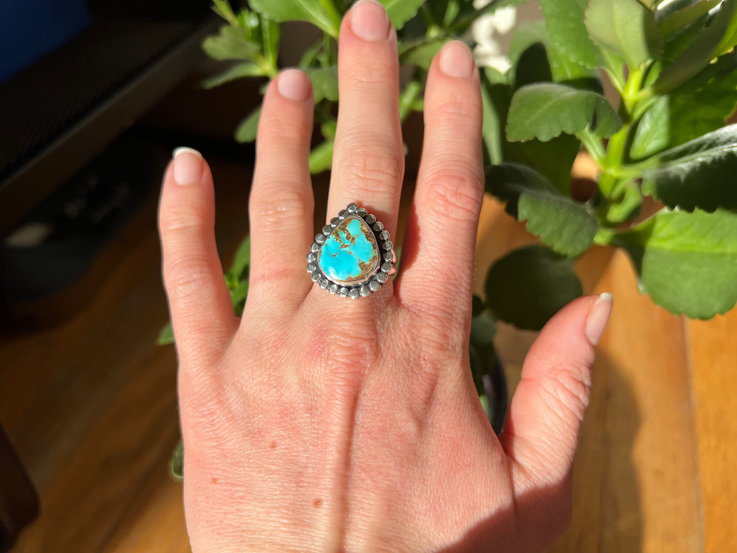 Blueberry Turquoise Ring - Size 8