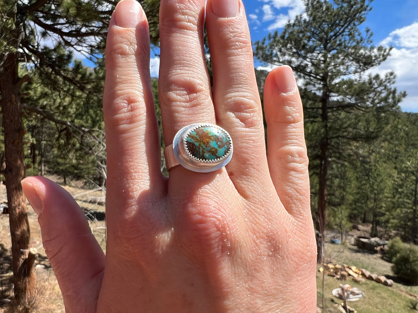 Rising Phoenix Turquoise Ring - Size 7.5