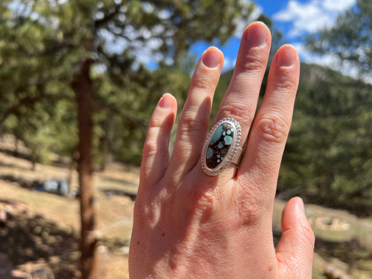 Desert Bloom Variscite﻿ Ring - Size 7